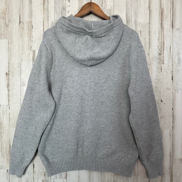 Goodfellow Co Sweater Hoodie Medium Gray Cotton Blend Oversized Skater Lounge - Picture 2 of 8